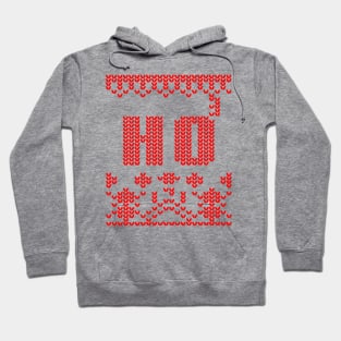 1980s Ugly Holiday Christmas Sweater Nordic Ho Ho Ho Hoodie